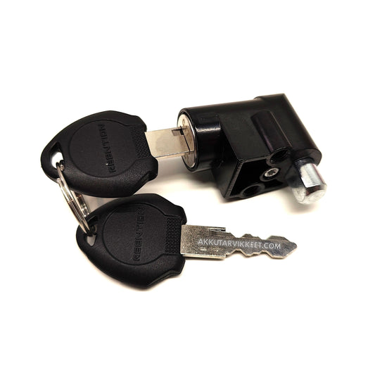 Briefcase battery lock