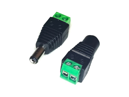 5.5x2.1mm ruuviliittimillä