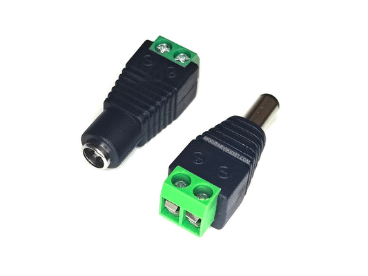 5.5x2.1mm ruuviliittimillä